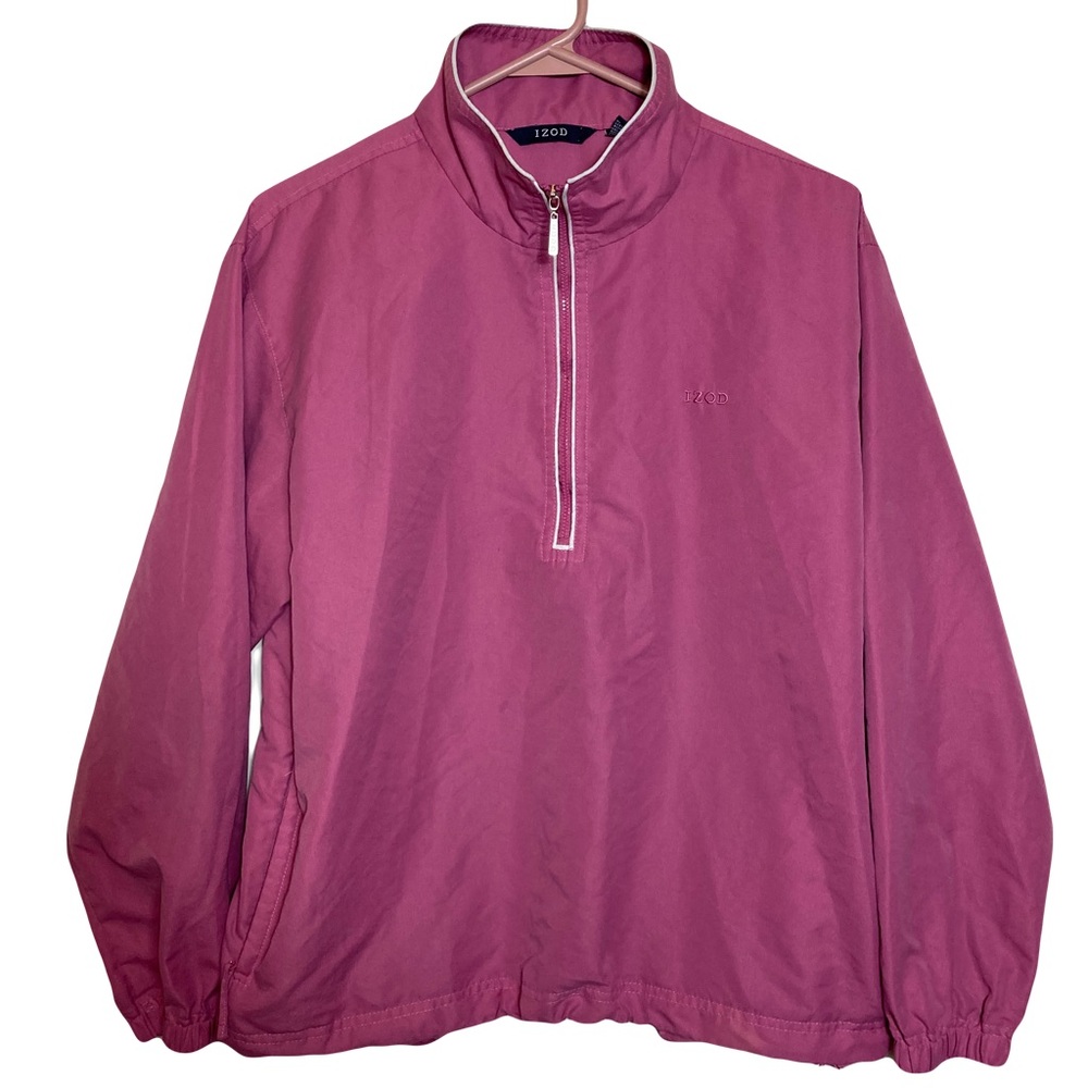 Pink IZOD Medium Pullover Jacket Quarter Zip